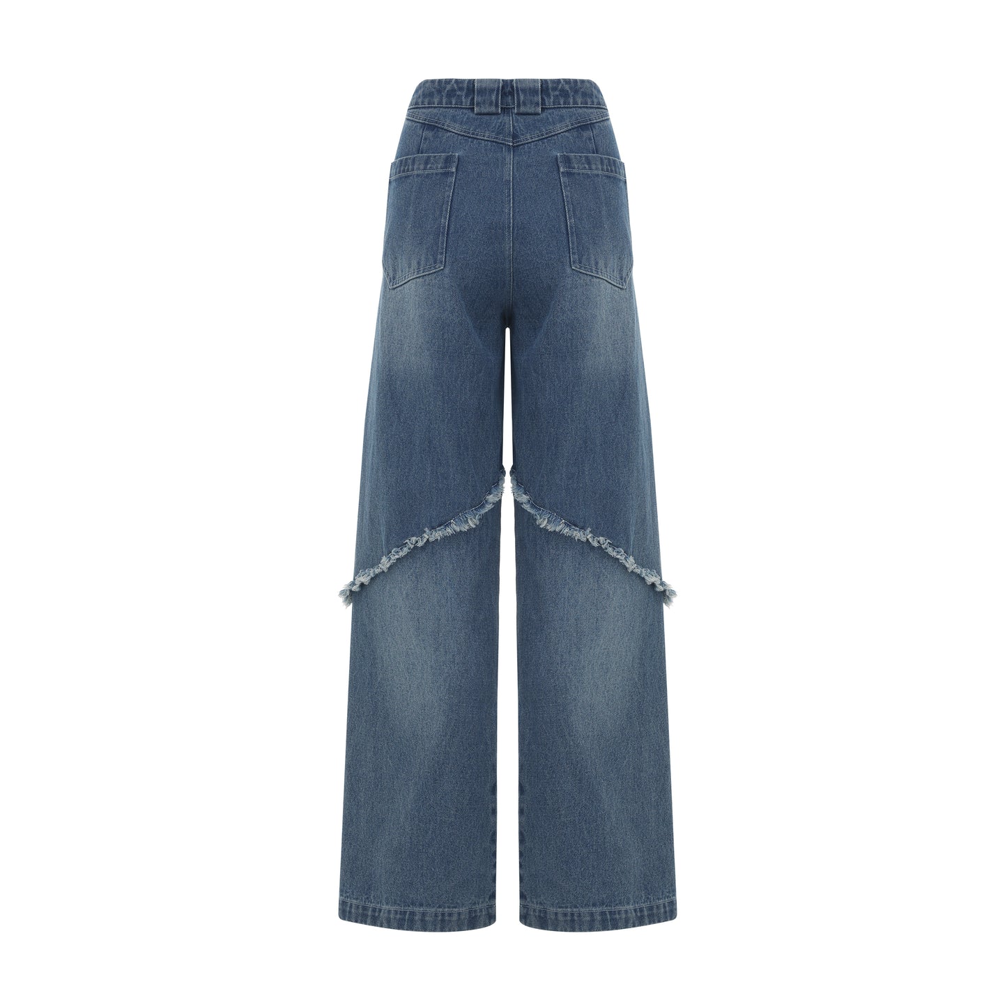 Spiral Cut Washed Jeans