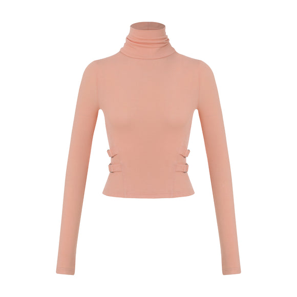 Cherry Bomb Turtleneck Strapped Top