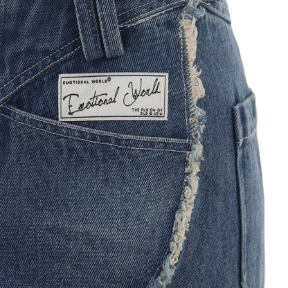 Spiral Cut Washed Jeans