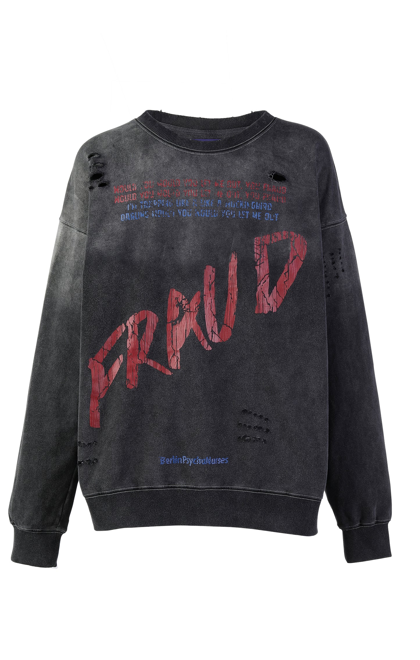 Fraud Destroyed Crewneck (Washed Black)