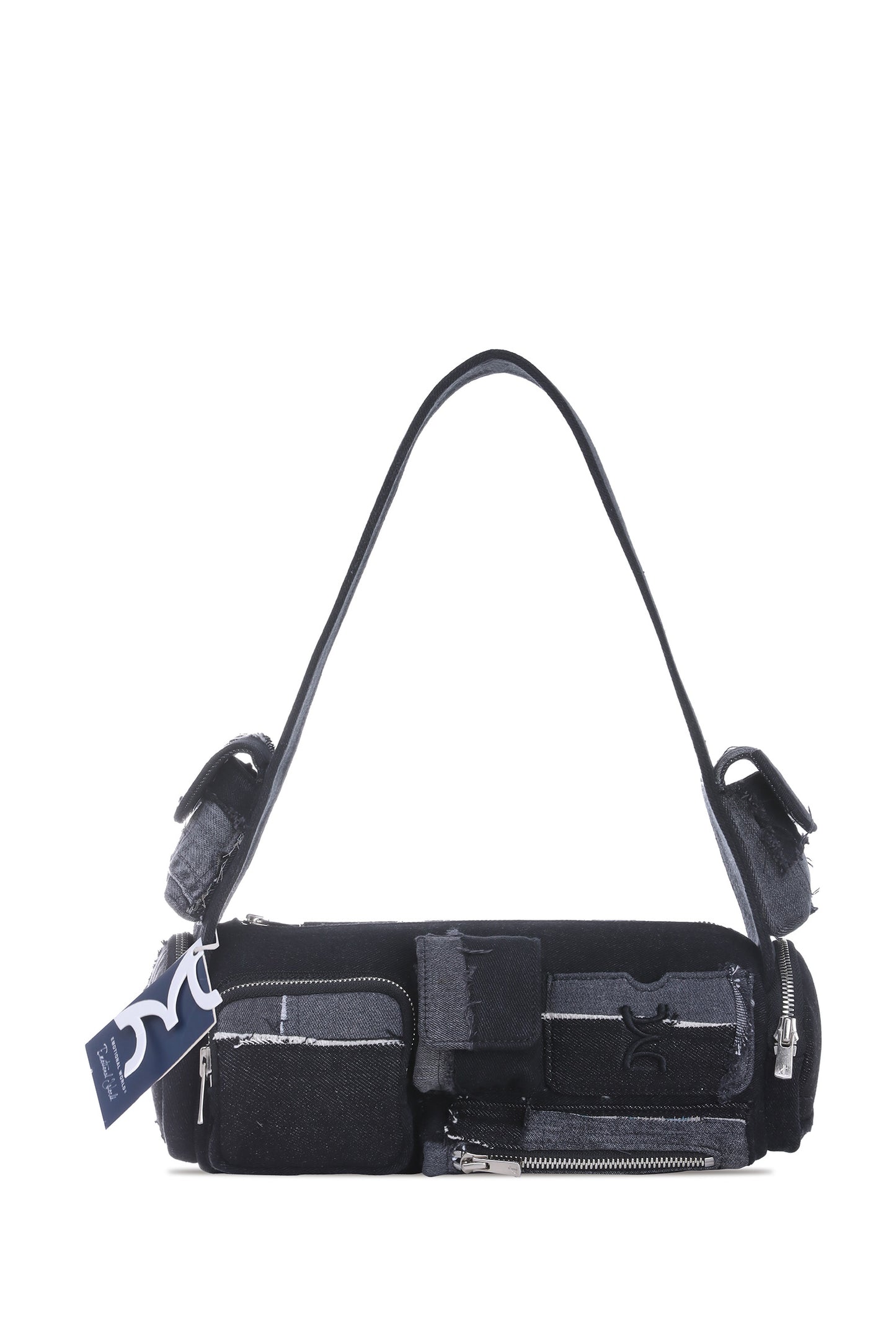 Cargo Shoulder Bag – Multi Denim Black