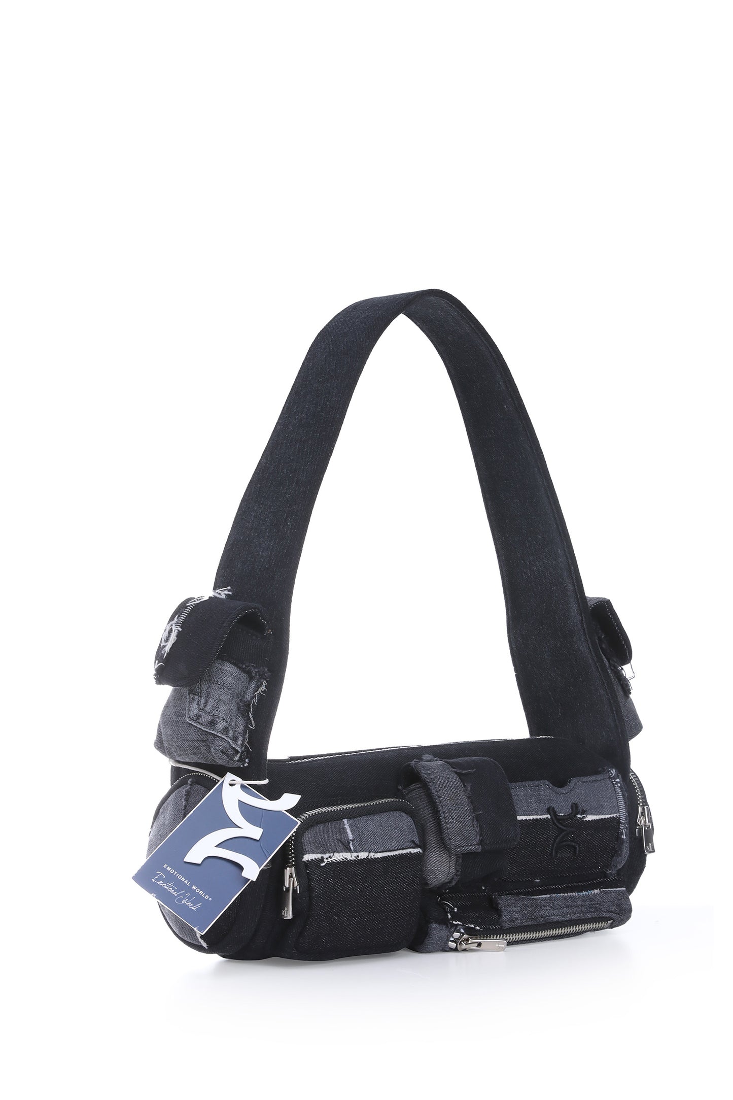 Cargo Shoulder Bag – Multi Denim Black