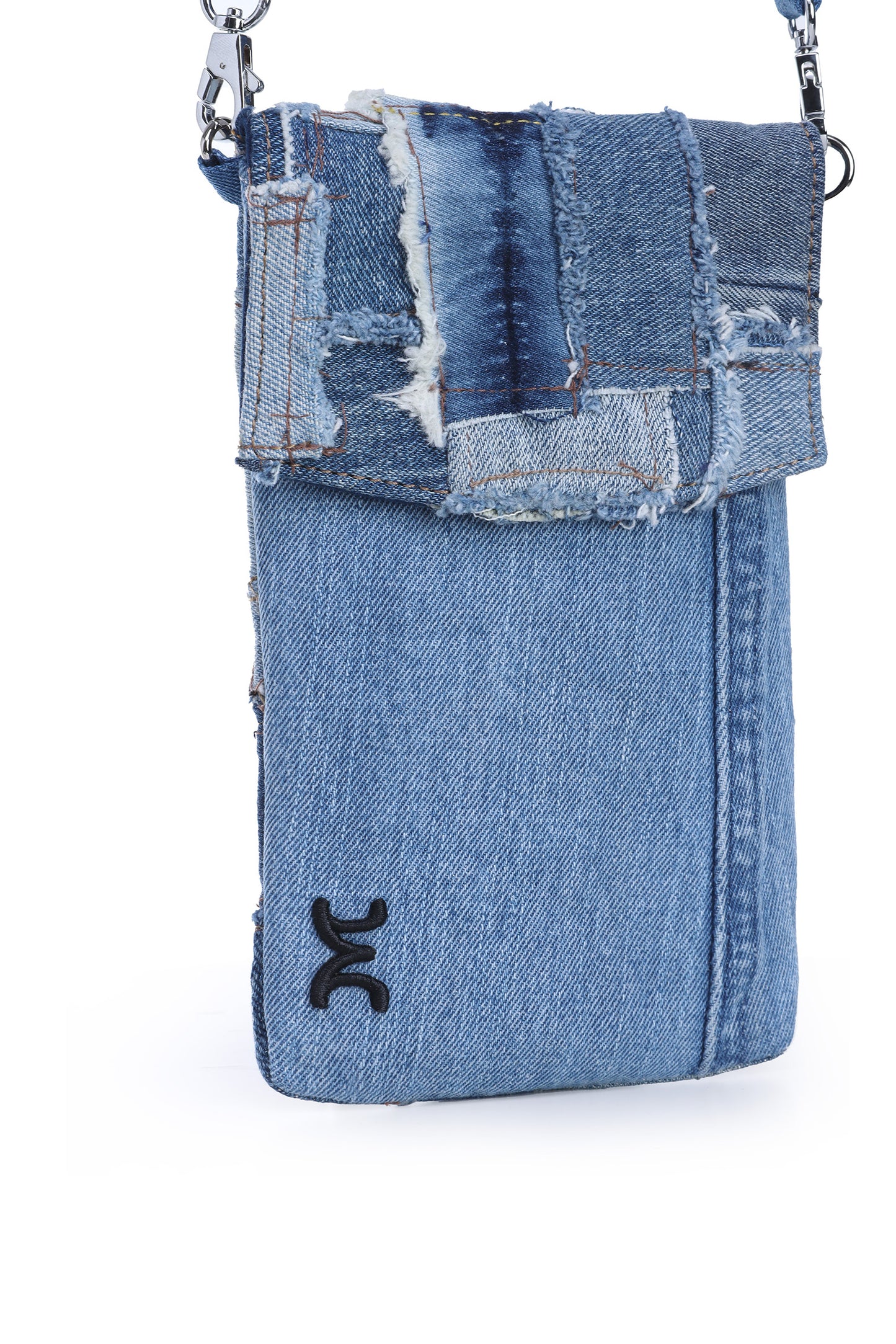 Phone Holder Bag –  Multi Denim