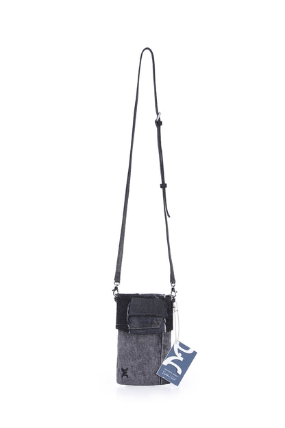 Phone Holder Bag –  Multi Denim Black