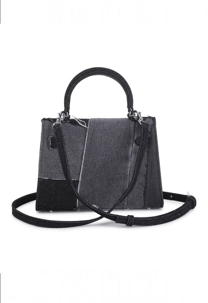 Shoulder Bag (19cm) – Multi Denim Black