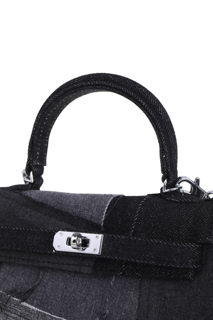 Shoulder Bag (19cm) – Multi Denim Black