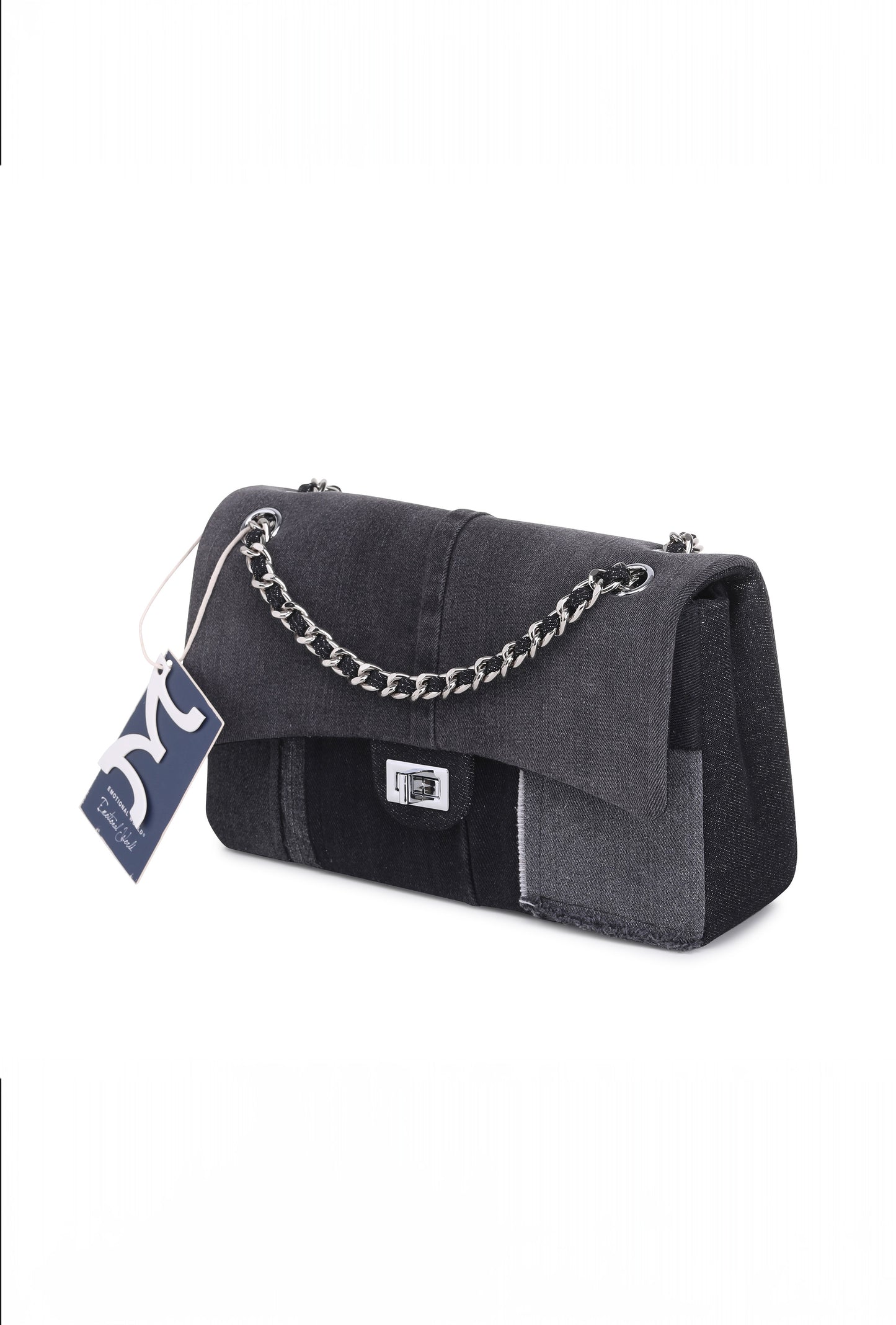 Chain Bag (Medium) – Multi Denim Black