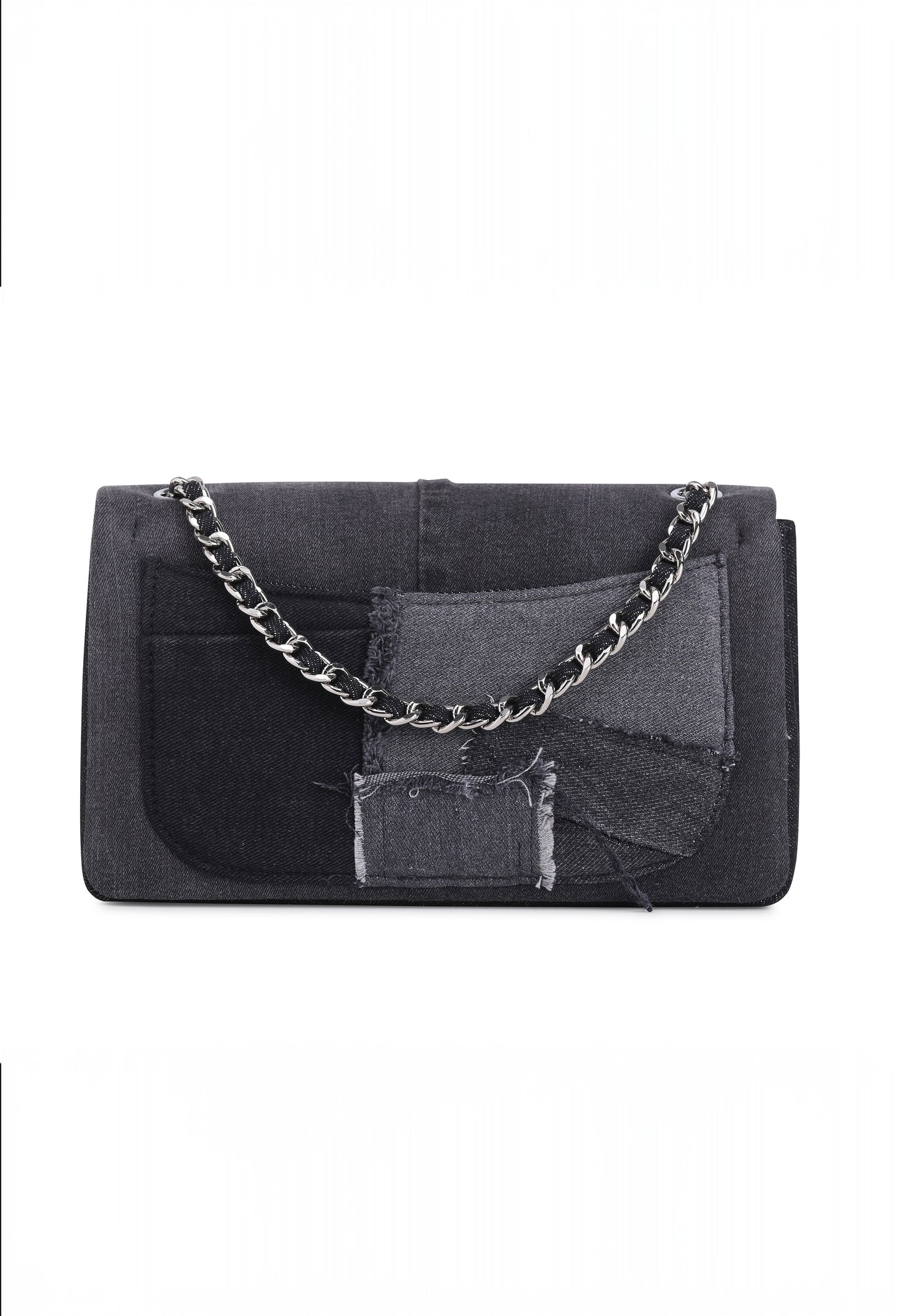 Chain Bag (Medium) – Multi Denim Black