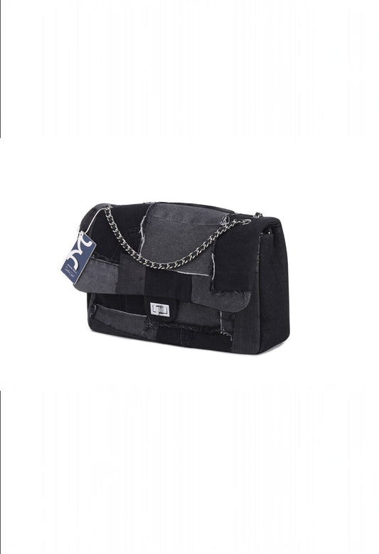 Chain Bag (Large) – Multi Denim Black