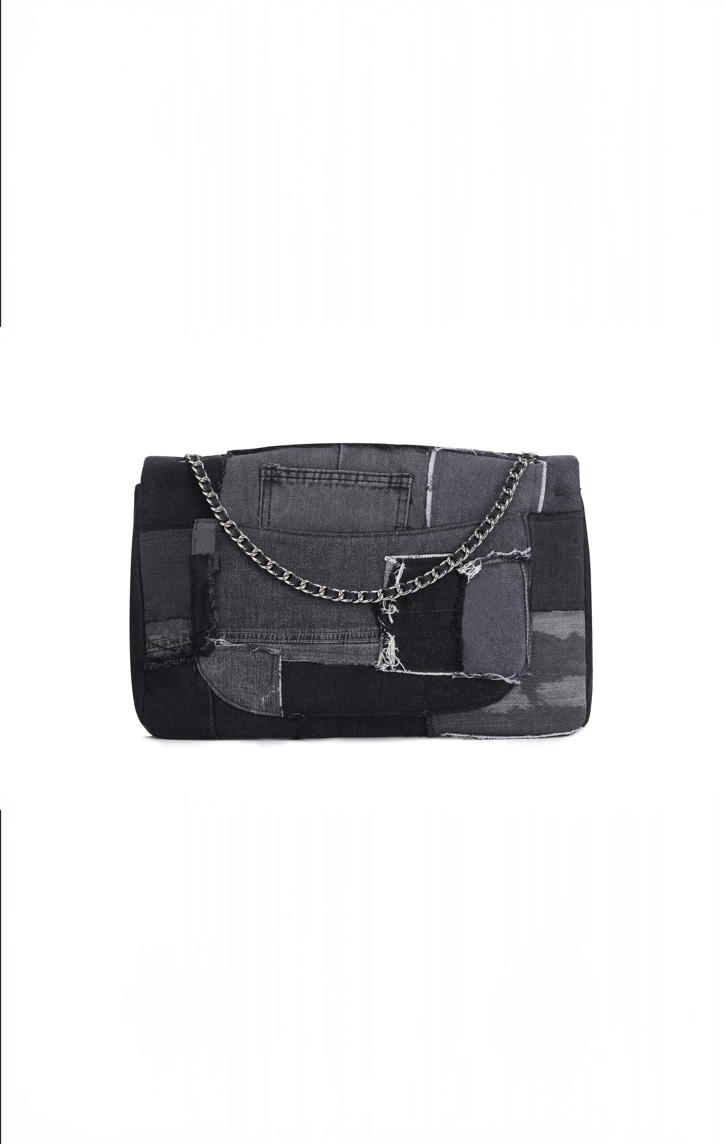 Chain Bag (Large) – Multi Denim Black