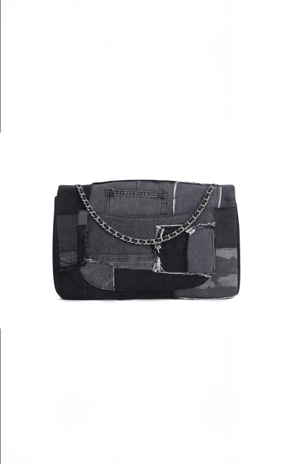 Chain Bag (Large) – Multi Denim Black