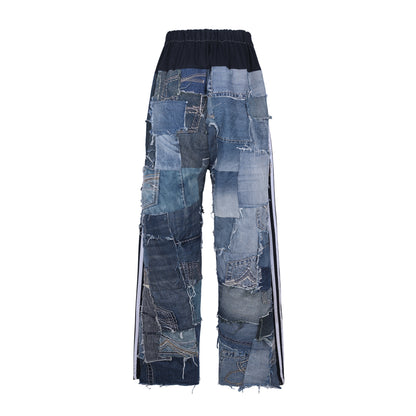 EMOTIONAL WORLD X DISCOVERED MULTI DENIM REMAK SWEAT PANTS