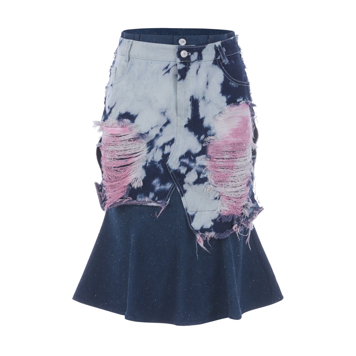 Emotional World-Double Layer Deconstructed Skirt