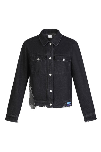 Patchwork Washed Jacket – Black