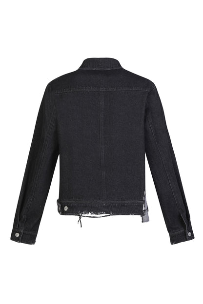 Patchwork Washed Jacket – Black