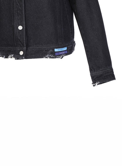 Patchwork Washed Jacket – Black