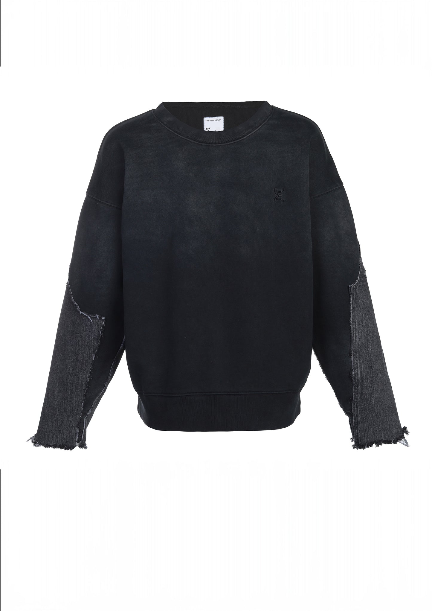 Patchwork Crewneck – Black