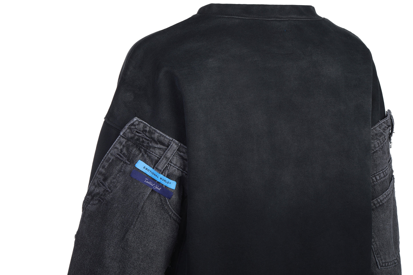 Patchwork Crewneck – Black